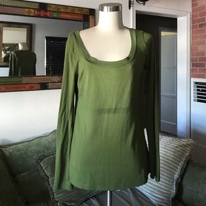 Loft -long sleeve boat neck t-shirt EUC medium